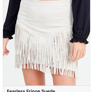 Altar’d State Suede Fringe Skirt